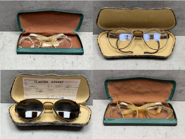 Diverse oude dienstbrillen Marechaussee - defensie - 11046, Ophalen of Verzenden, Marechaussee, Nederland, Embleem of Badge