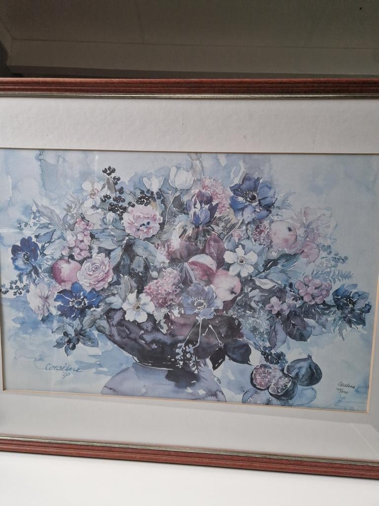 Aquarel bloemstilleven Coraline  415/500, Ophalen
