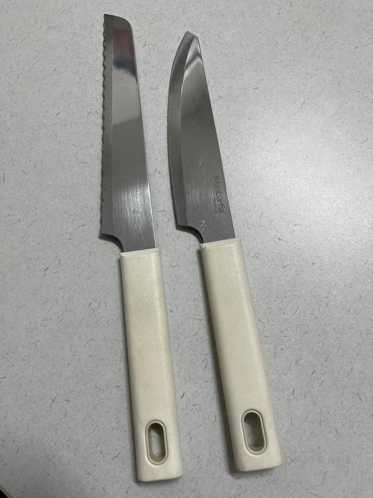 Brabantia Broodmes en groentemes -, Gebruikt, Ophalen of Verzenden, Rvs of Chroom, Vaatwasserbestendig