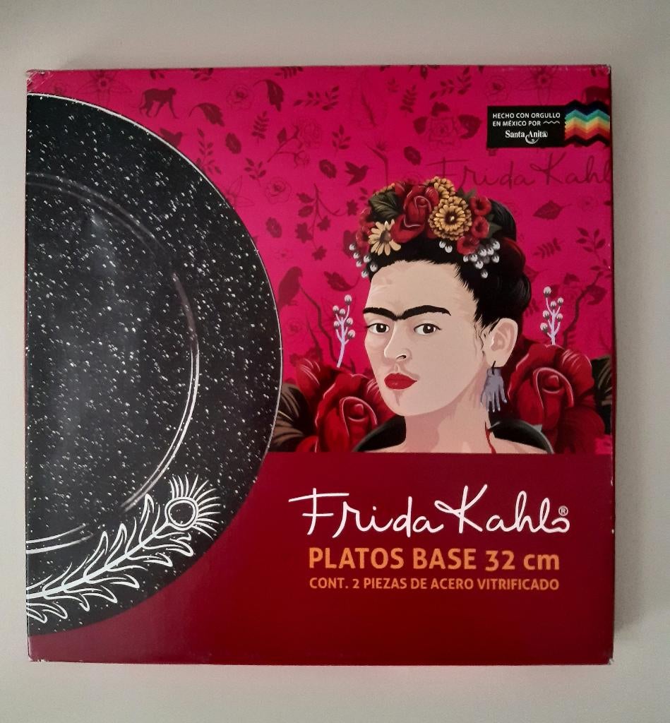 Frida Kahlo emaille borden in box, 2 st., Ophalen of Verzenden