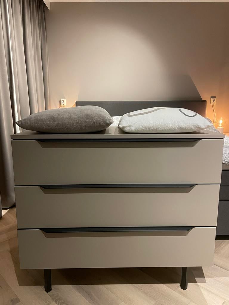 Damien Ladekast - Cappucino Beige,, Overige materialen, Zo goed als nieuw, Met lade(s), 25 tot 50 cm