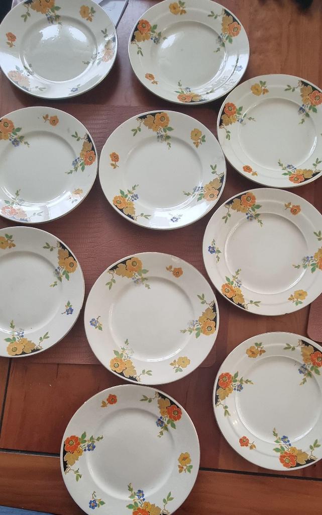 10 borden Mosa Maastricht oostindische kers, Antiek en Kunst, Antiek | Servies los, Verzenden