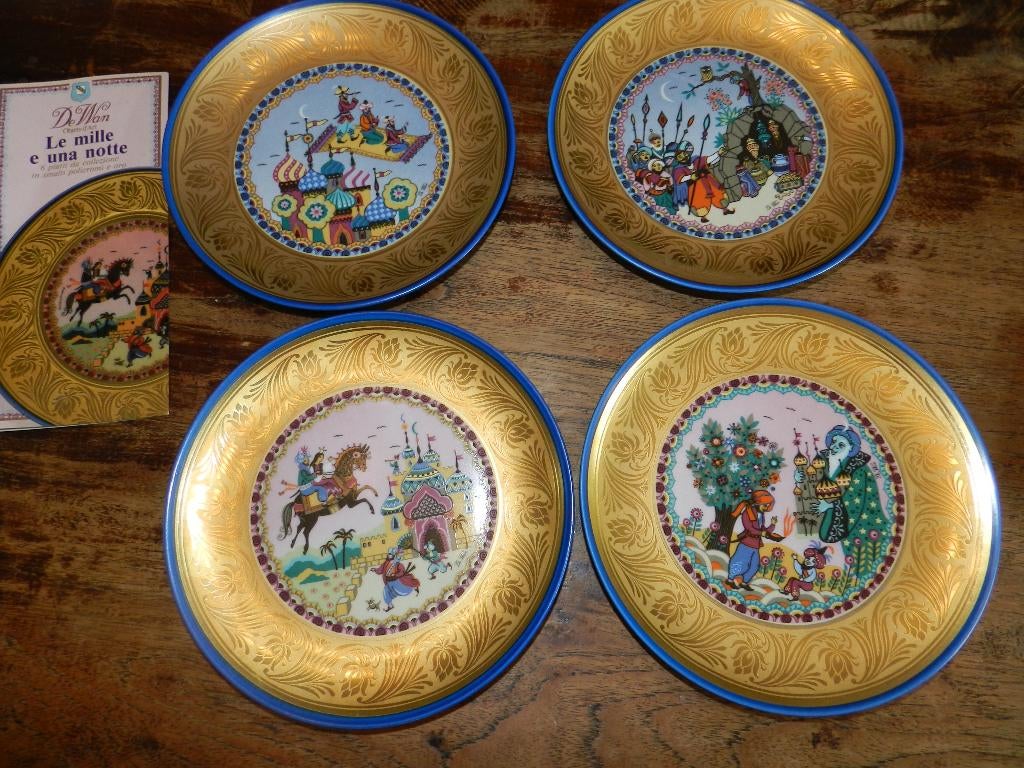 De Wan Objets d'Art La mille e una notte 4 piatti, Ophalen of Verzenden, Zo goed als nieuw