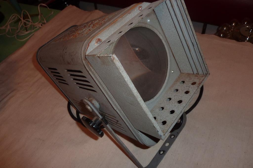 THEATERLAMP,OUDE THEATERSPOT,1920-40,VINTAGE,INDUSTRIEL, Gebruikt, Glas, Ophalen of Verzenden, Minder dan 100 cm