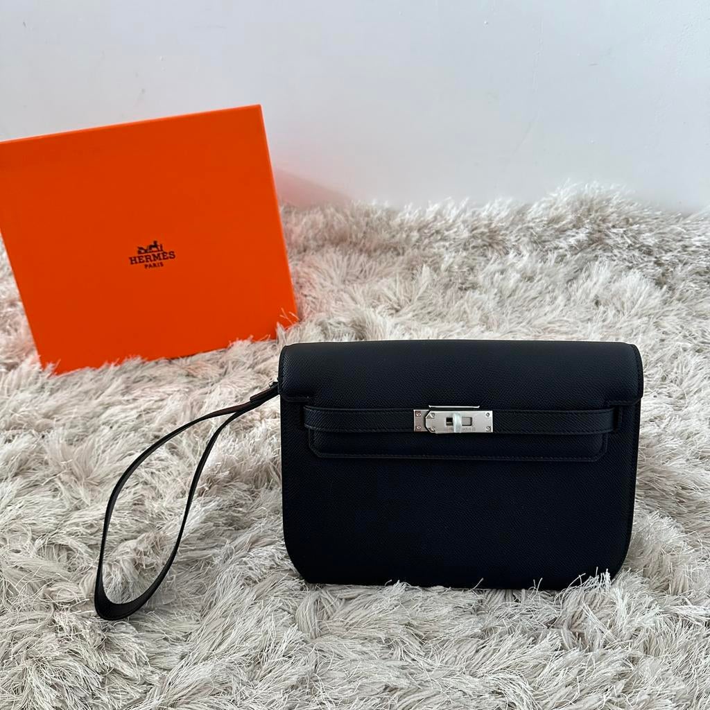 Hermes kelly depeches 25 epsom heren MEERDERE KLEUREN tas, Ophalen of Verzenden, Nieuw, Zwart, Leer
