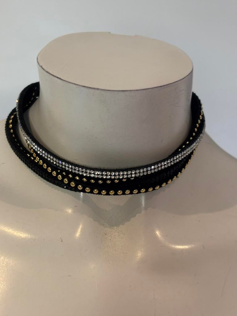 Swarovski dubbele armband met steentjes kan ook als ketting, Verzamelen, Swarovski, Verzenden, ., Zo goed als nieuw, .