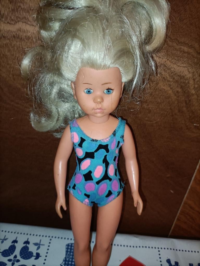 Hema Nancy pop met badpak uit jaren 70 Made in Italy, Verzamelen, Poppen, Ophalen of Verzenden, Zo goed als nieuw, Pop