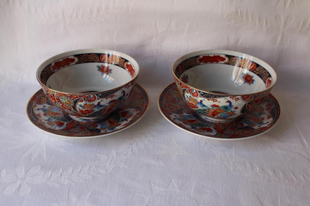 Vintage Marugo Japan set twee kommen en borden, Ophalen of Verzenden