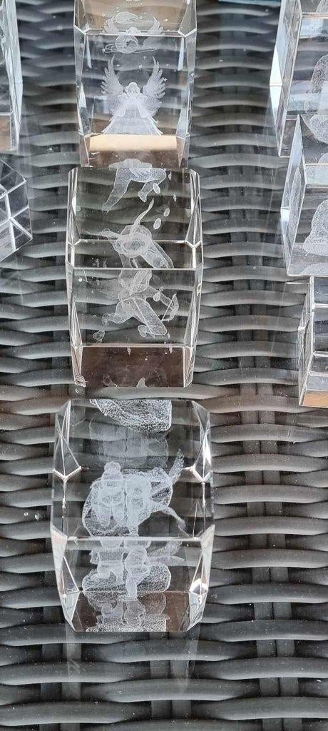 30 x kristal glas laserblok met 3D afbeelding, Verzenden