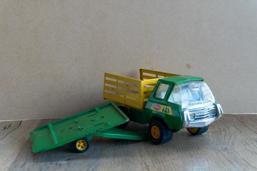 Jaren '70 Tonka vrachtwagen + aanhanger, Ophalen of Verzenden, Gebruikt