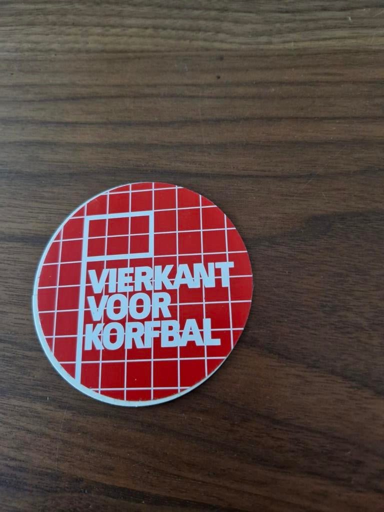 4849 Korfbal Sticker - Vierkant voor Korfbal, Ophalen of Verzenden