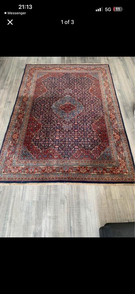 Mooi vintage handgemaakt Iraanse tapijt, Huis en Inrichting, Stoffering | Tapijten en Kleden, Gebruikt, 150 tot 200 cm, 200 cm of meer