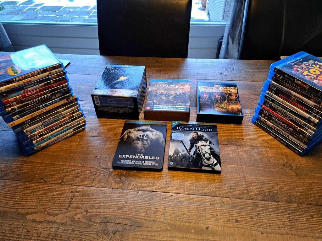 Blu-ray en DVD collectie - Expandables, Robin Hood, Pacific, Alle leeftijden, Ophalen, Zo goed als nieuw