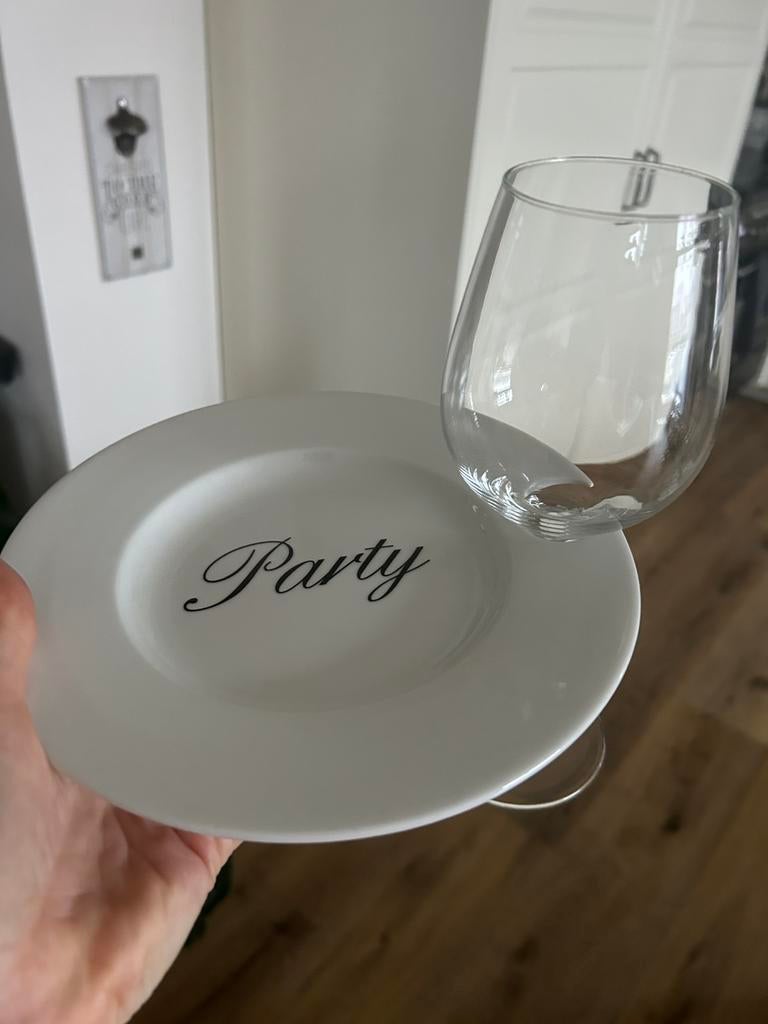 Riviera maison party borden 4 stuks, Ophalen of Verzenden, Zo goed als nieuw, Bord(en), Overige stijlen