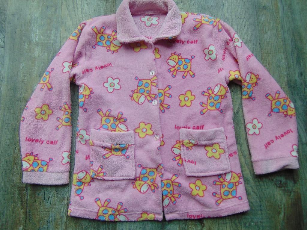 Fleece vest roze korte badjas lovely calf maat 164, Kinderen en Baby's, Kinderkleding | Maat 164, Ophalen of Verzenden, Zo goed als nieuw