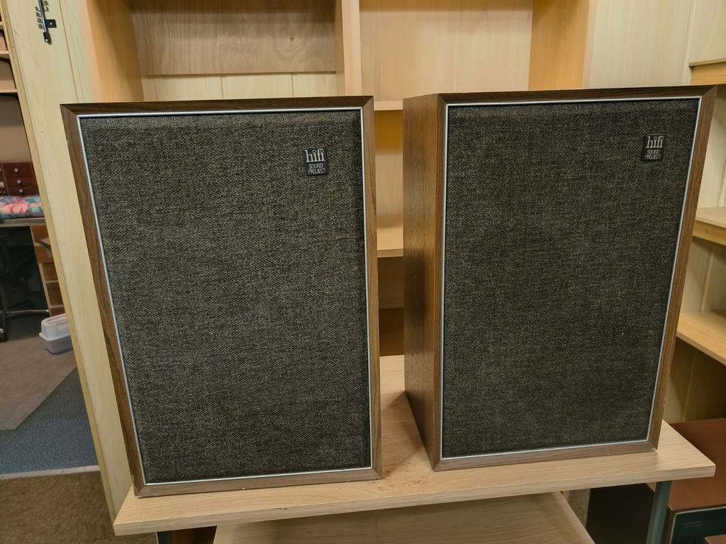 Hifi Sound Project 5486 luidsprekers set vintage, Gebruikt, 60 tot 120 watt, Front, Rear of Stereo speakers, Ophalen