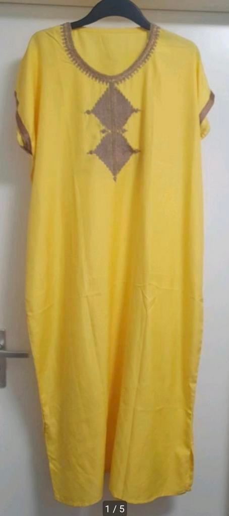 Nieuwe gele lange kaftan maat L-xxl, Overige typen, Geel, Maat 46/48 (XL) of groter, Ophalen of Verzenden