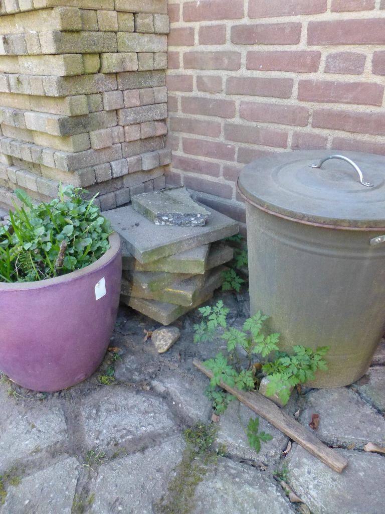 gratis 6 stoeptegels 30x30, Tuin en Terras, Tegels en Klinkers, Ophalen, Gebruikt, Beton, Terrastegels