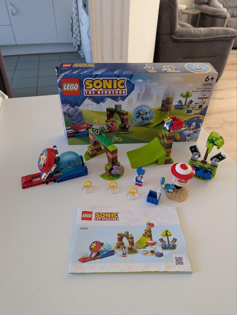 Lego 76990 Sonic the Hedgehog compleet in doos incl boekje, Ophalen of Verzenden, Zo goed als nieuw