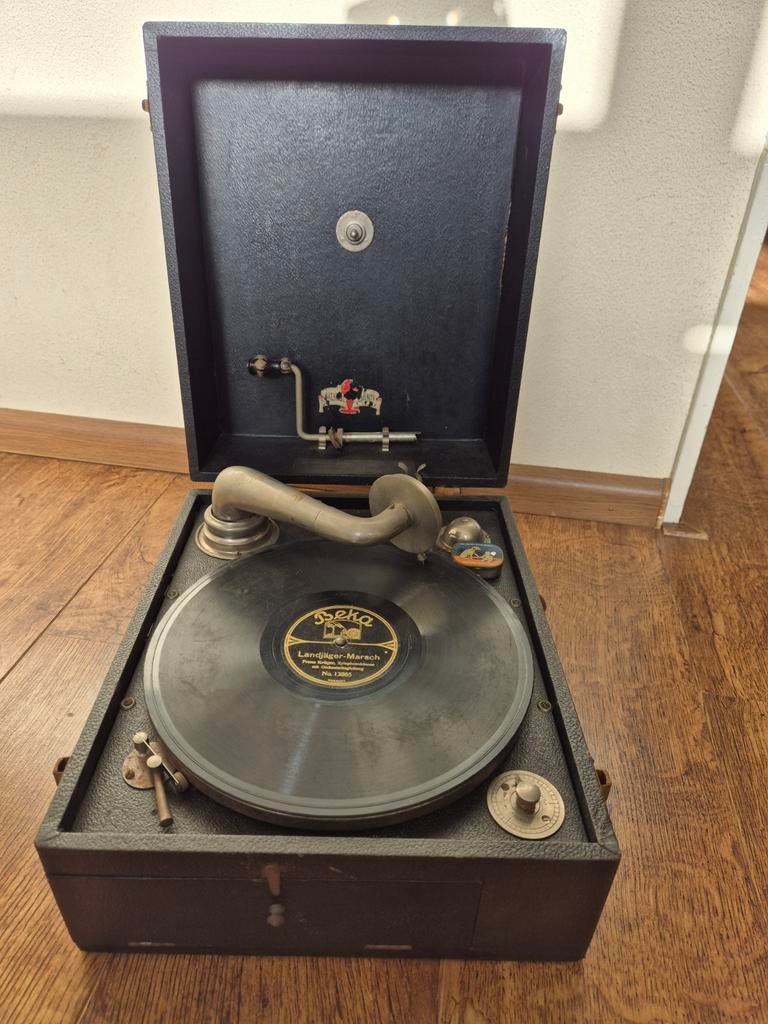 Grammofoon speler, antiek, Ophalen