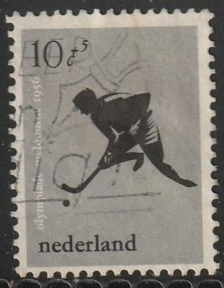 Nederland 1956 679 Olympiade 10c Veldhockey, Gest, Ophalen of Verzenden, Na 1940, Gestempeld