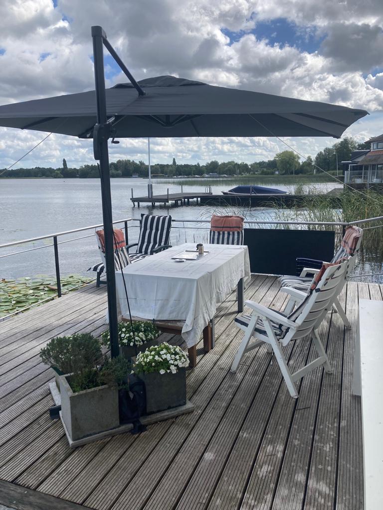 zweefparasol seglaro, Tuin en Terras, Parasols, Ophalen, Gebruikt, Kantelbaar, 2 tot 3 meter