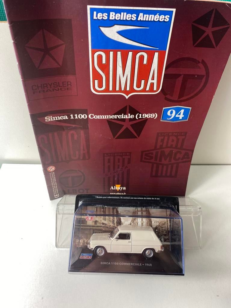 1:43 simca  1100 “commerciale” met magazine, Hobby en Vrije tijd, Ophalen of Verzenden, Nieuw, Auto, Overige merken