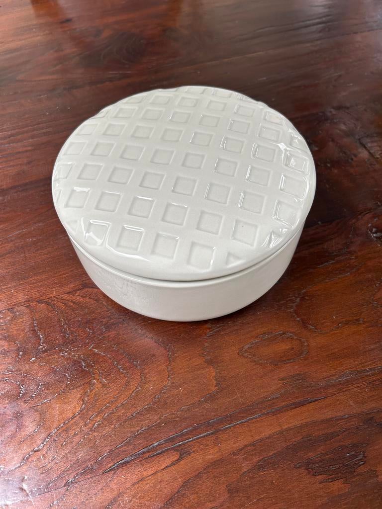 HKliving porseleinen schaal / trommel met luchtdichte deksel, Ophalen of Verzenden, Zo goed als nieuw, Porselein, Schaal of Schalen