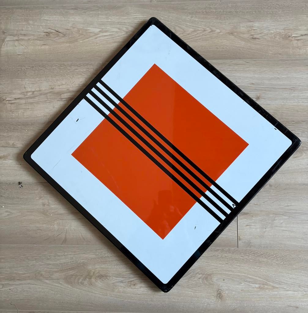 Verkeersbord einde voorrangsweg 60 x 60 cm, Ophalen