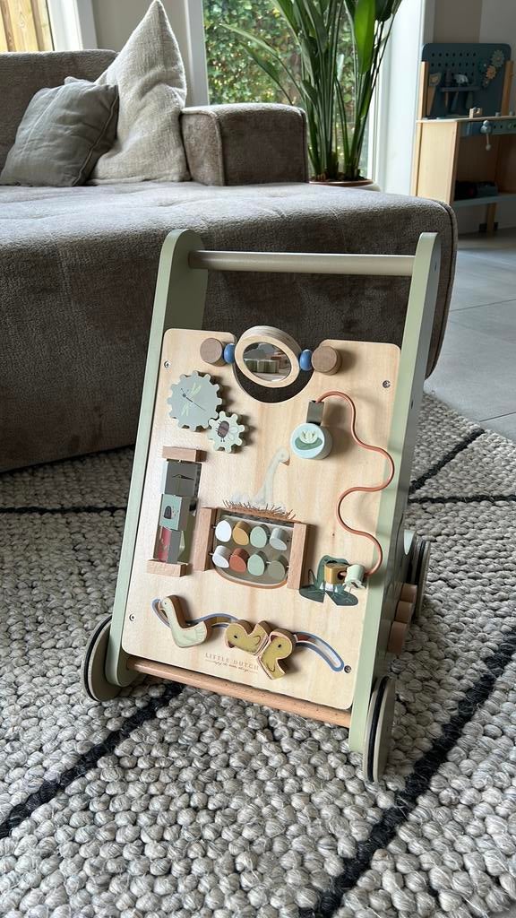 Loopkar Little Dutch - mintgroen, Kinderen en Baby's, Speelgoed | Houten speelgoed, Ophalen, Zo goed als nieuw, Duw- of Trekspeelgoed