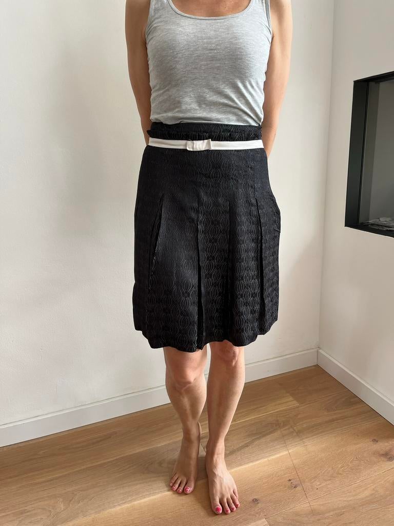 Plooirok met zilverdraad Vanilia mt 36 netjes, Kleding | Dames, Rokken, Zwart, Ophalen of Verzenden, Maat 36 (S), Gedragen