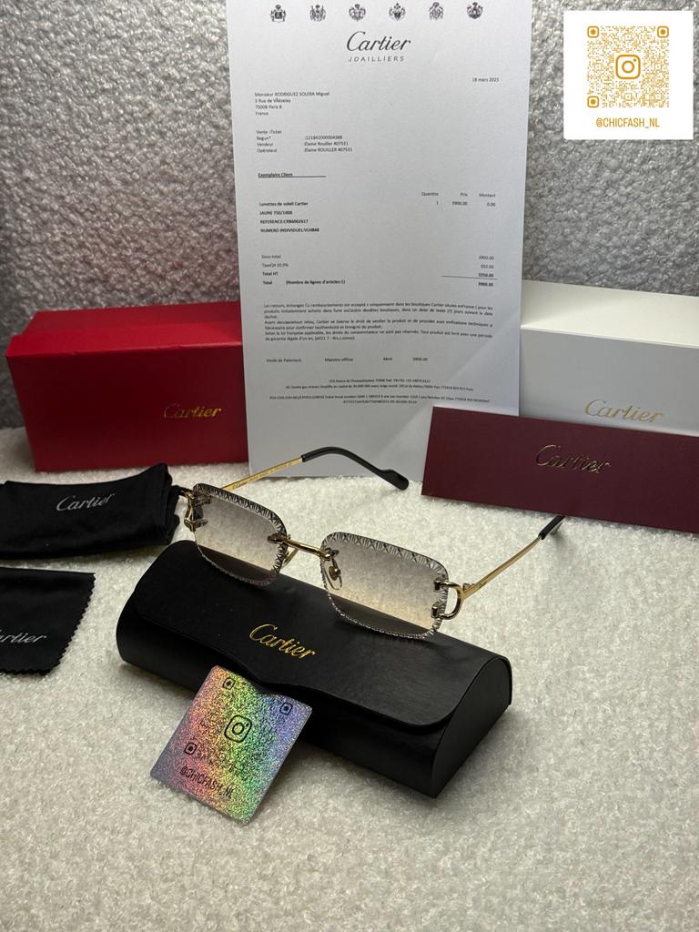 Cartier zonnebril Diamond cut, Ophalen of Verzenden, Zo goed als nieuw, Overige merken