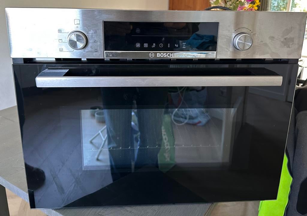 Bosch inbouw microwave oven cma585gs- nis 45cm, Ophalen, Hete lucht, 60 cm of meer, 45 tot 60 cm