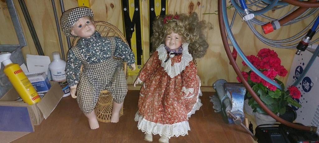 Oude poppen / beer /opwindbare aap, Verzamelen, Poppen, Gebruikt, Pop, Ophalen