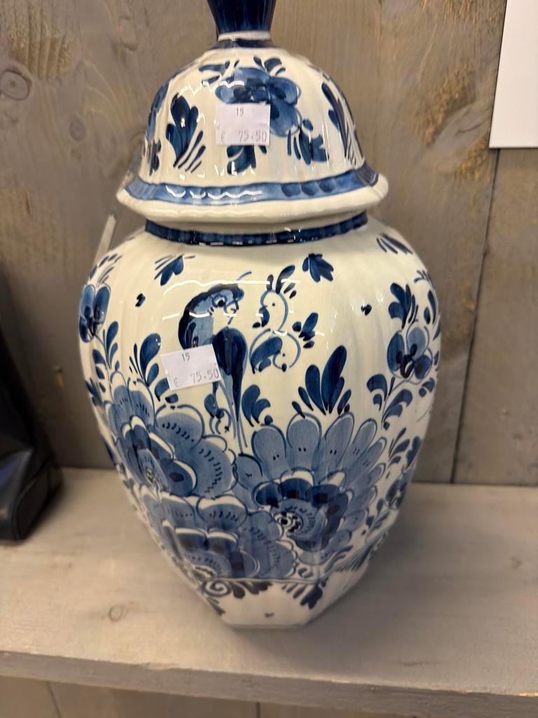 Delfts Blauwe Gemberpot met Deksel, Ophalen