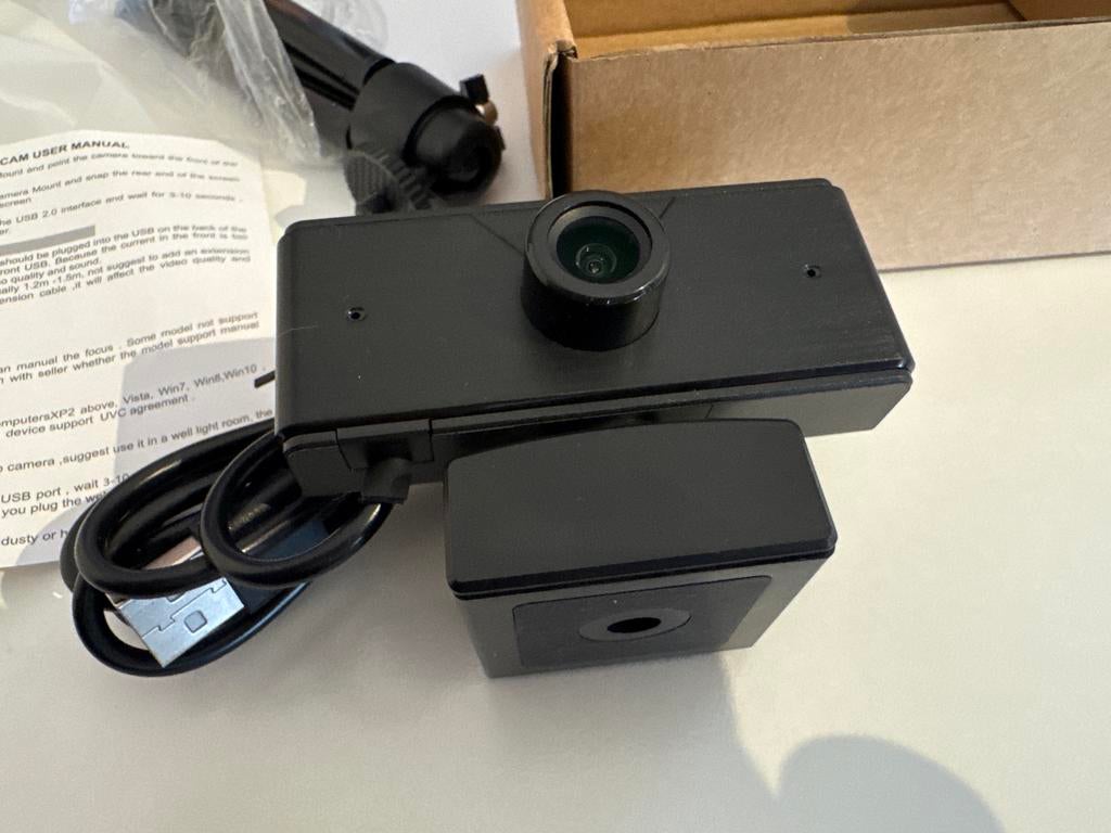 Nieuw Retro Full HD Webcam met Microfoon voor PC/Laptop, Ophalen, Nieuw, Windows, Monitorclip