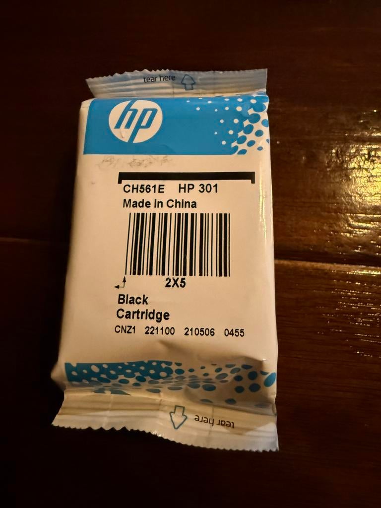 Originele HP 301 (CH561E) inktcartridge zwart NIEUW, Computers en Software, Printerbenodigdheden, Ophalen of Verzenden, Nieuw