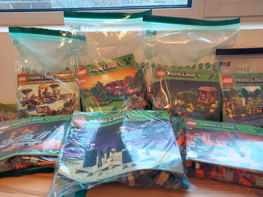 Diversekoop of per stuk. Het gaat om de vol Lego Micraftsets, Ophalen, Gebruikt, Minecraft, Lego