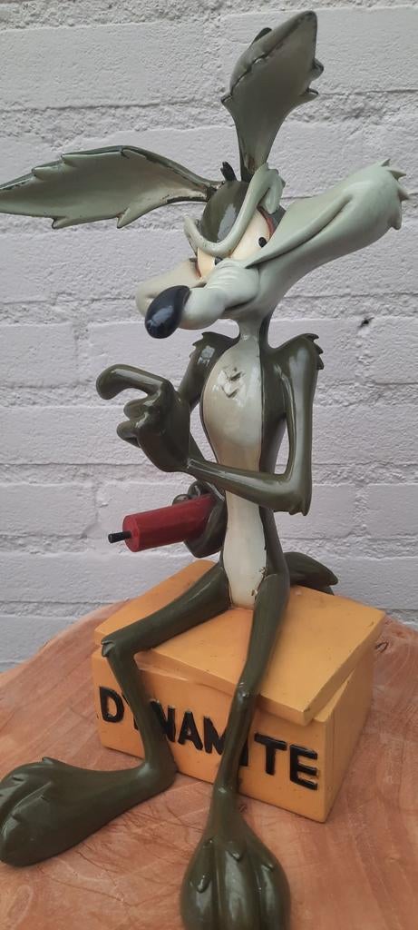 Groot beeld Wile E Coyote, Ophalen of Verzenden, Kuifje, Zo goed als nieuw, Beeldje of Figuurtje