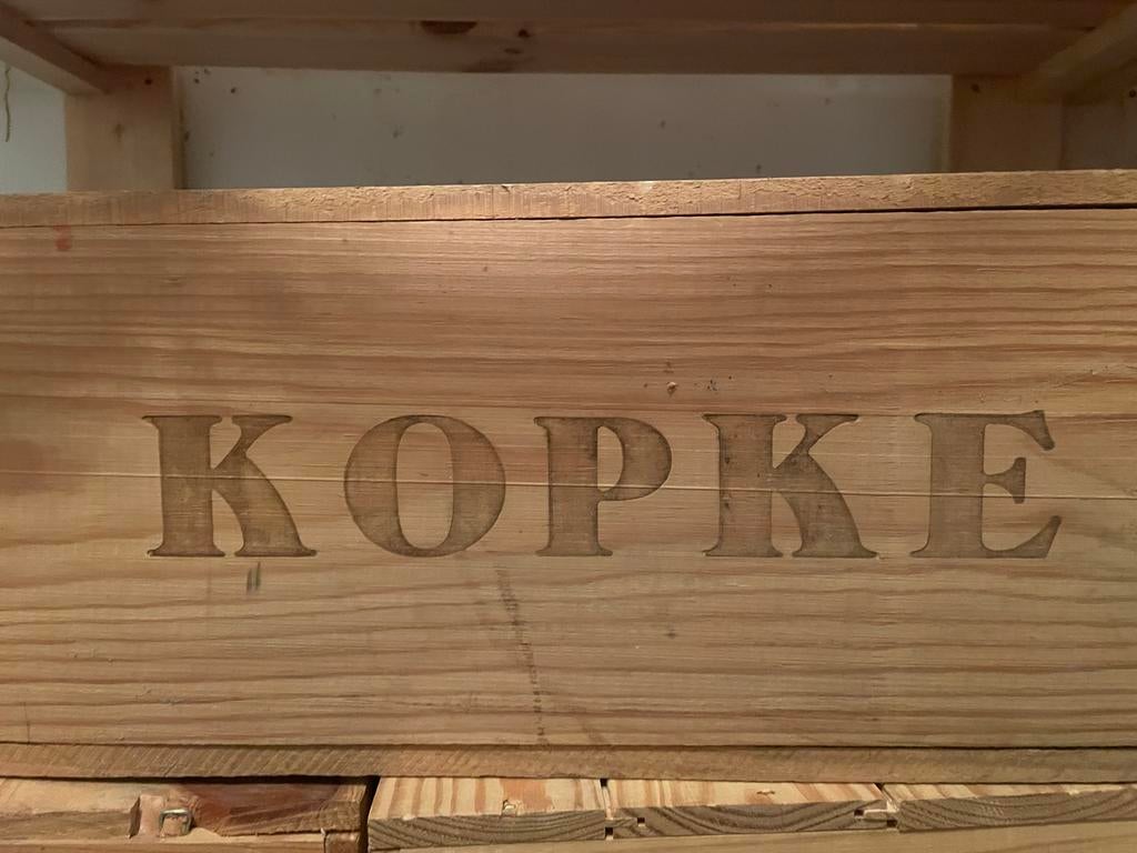 6 flessen Kopke Vintage Port 1983 - Houten Kist, Verzamelen, Wijnen, Ophalen, Gebruikt, Overige gebieden, Port