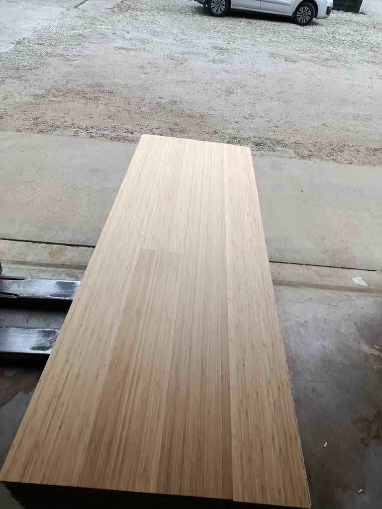 62,5M2 bamboe houten vloerdelen #VERNIEUWD#, Ophalen of Verzenden, Gebruikt, Hout, Minder dan 20 mm