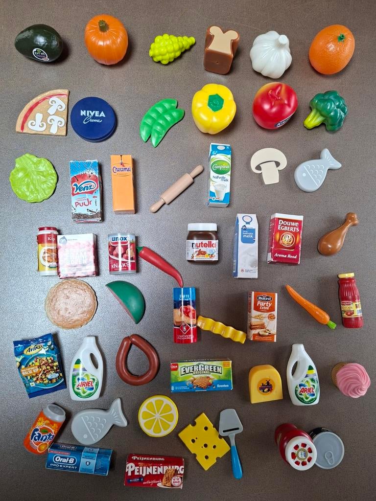 Kinderkeuken mini's 50 boodschappen winkeltje restaurant, Verzamelen, Supermarktacties, Albert Heijn, Ophalen of Verzenden