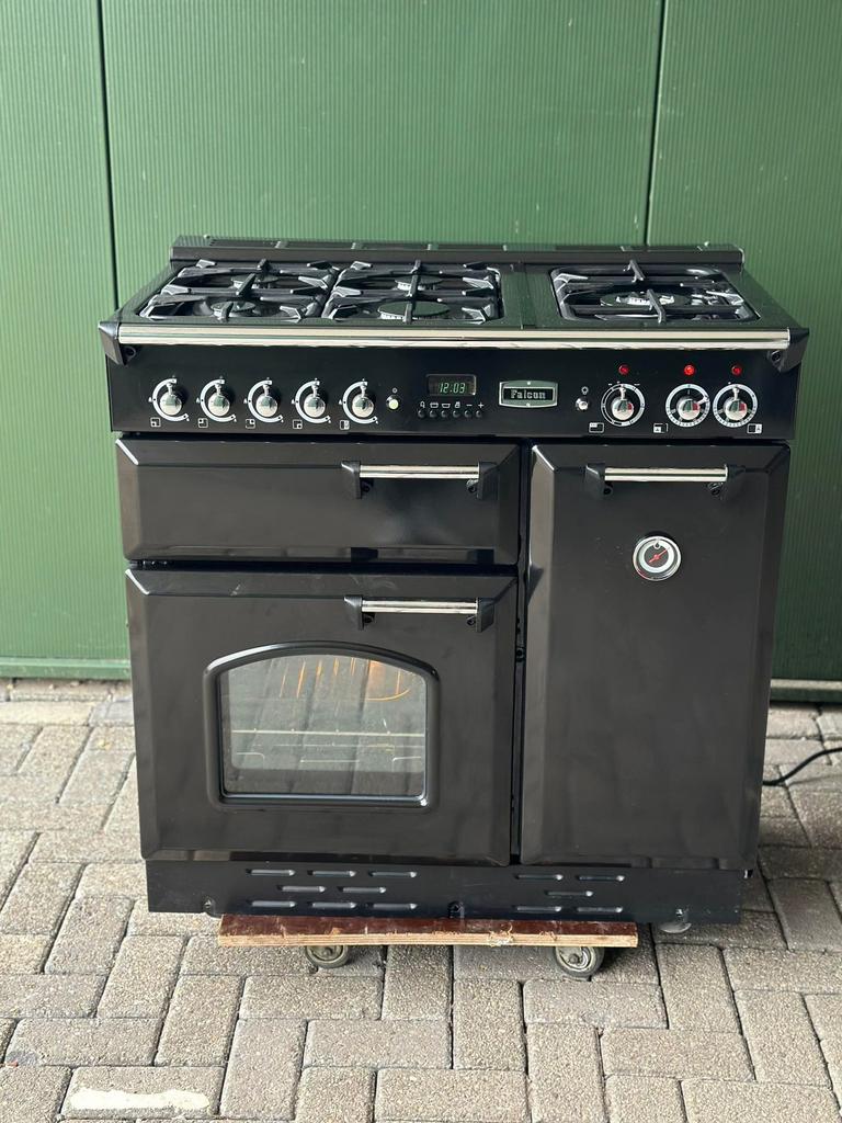 Gasfornuis Falcon 90 cm breed, Witgoed en Apparatuur, Fornuizen, Ophalen, Warmhoudplaat, 60 cm of meer, Zo goed als nieuw