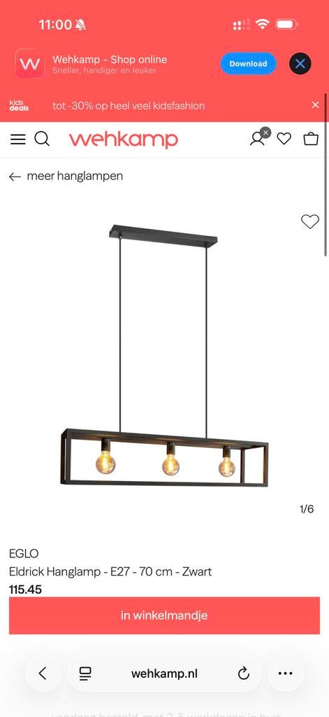 nieuwe wehkamp hanglamp, Ophalen, Nieuw, Minder dan 50 cm