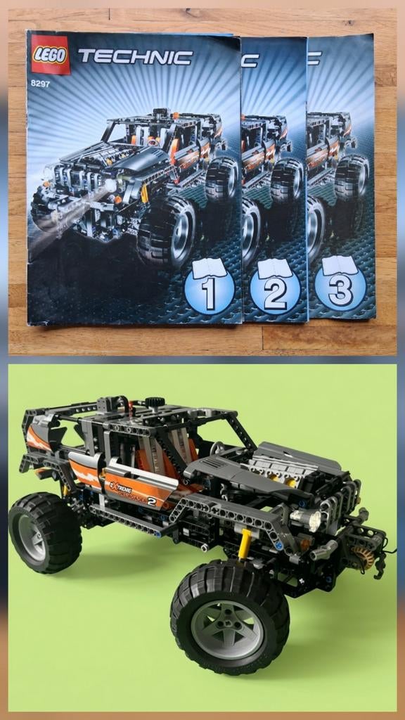 Lego technic buggy 8297 + verlichting complete set en boeken, Ophalen of Verzenden, Zo goed als nieuw