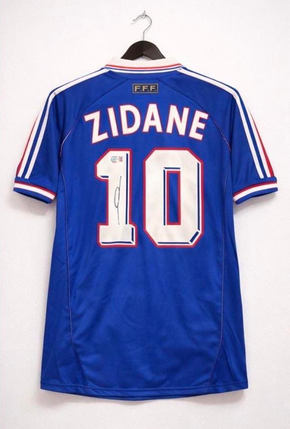 Gesigneerd Zidane Frankrijk shirt #10 - Beckett COA, Verzamelen, Sportartikelen en Voetbal, Ophalen of Verzenden, Nieuw, Buitenlandse clubs