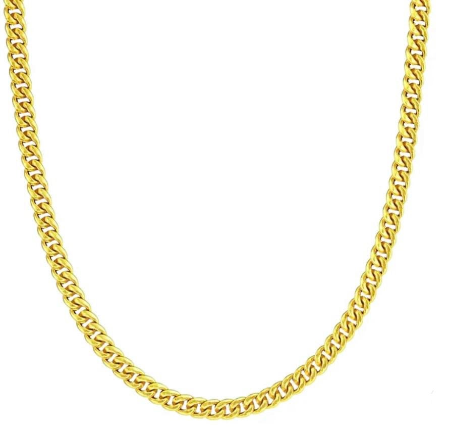 14K Miami Cuban Ketting 2.6mm – 22 inch – Massief Goud, Ophalen of Verzenden, Nieuw, Goud, Goud