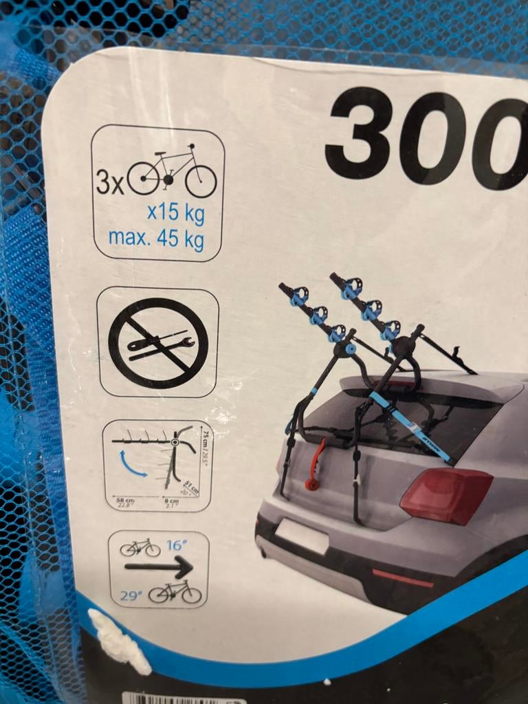 Btwin Fietsendrager 300 voor 3 fietsen, Ophalen, 3 fietsen of meer, Gebruikt, Achterklepdrager