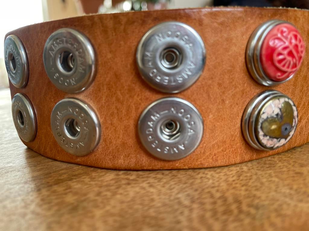 NOOSA brede riem 96 cm lang + 2 chunks, Echt leder, 90 tot 100 cm, Ophalen of Verzenden, Zo goed als nieuw