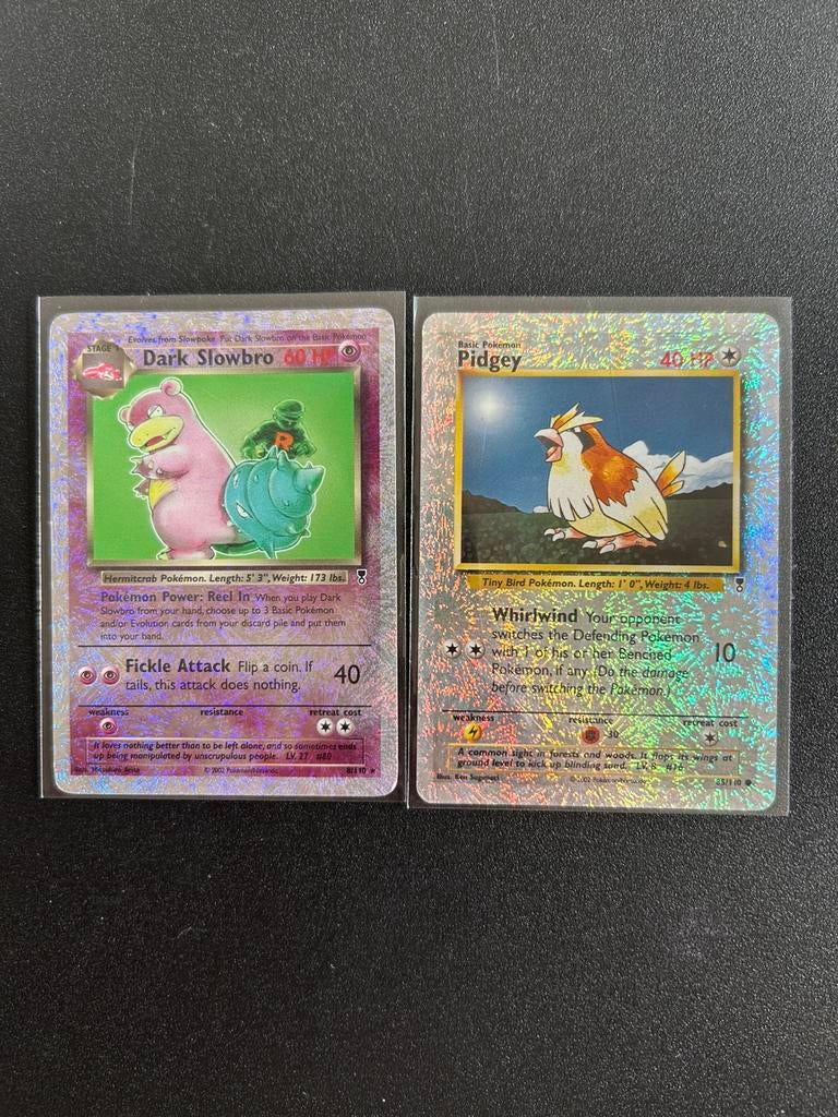 Dark slowbro 8/110 pidgey 85/110, Hobby en Vrije tijd, Verzamelkaartspellen | Pokémon, Ophalen of Verzenden, Zo goed als nieuw